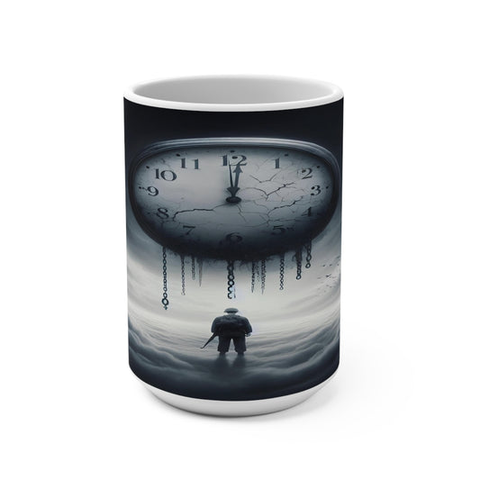 A soldiers clock Mug 15oz