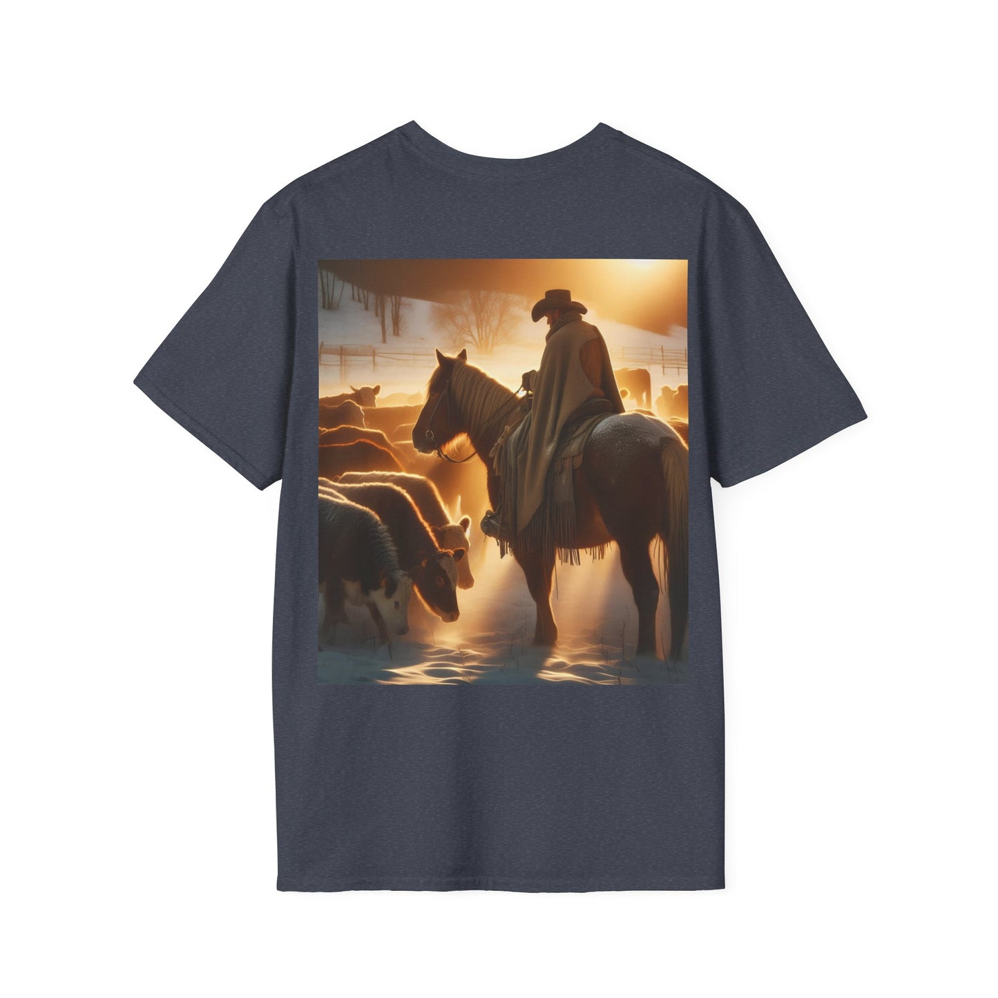 a cowboys winter morning Unisex Softstyle T-Shirt