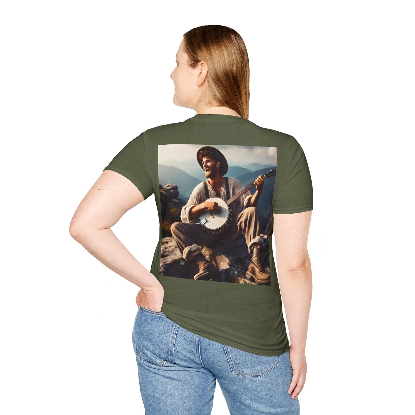 Appalachian banjo Unisex Softstyle T-Shirt