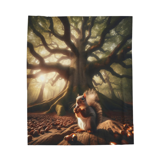 Autumn Scurry Velveteen Plush Blanket