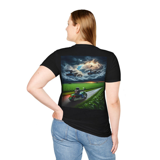 riders above Unisex Softstyle T-Shirt