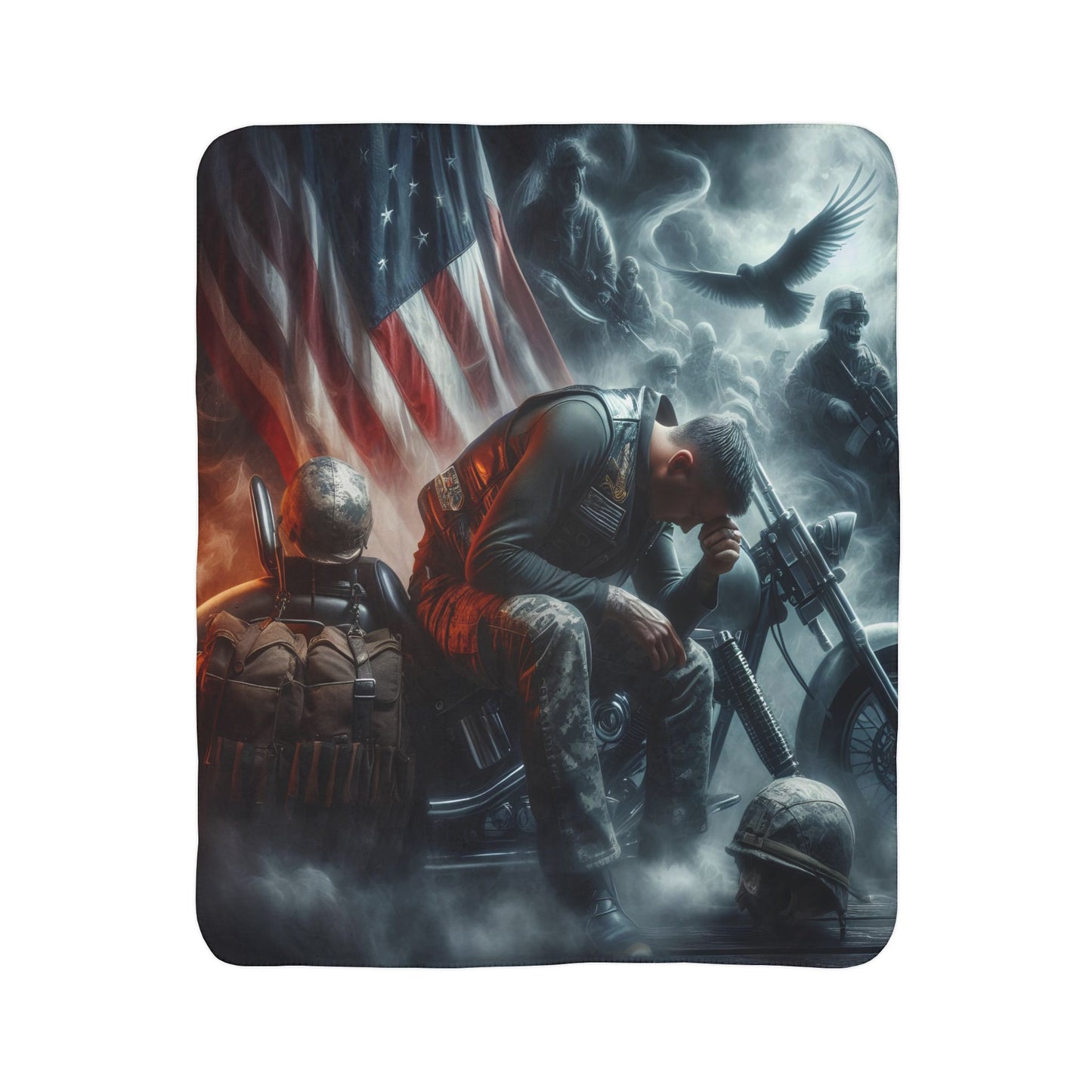 a soldiers burden Fleece Sherpa Blanket