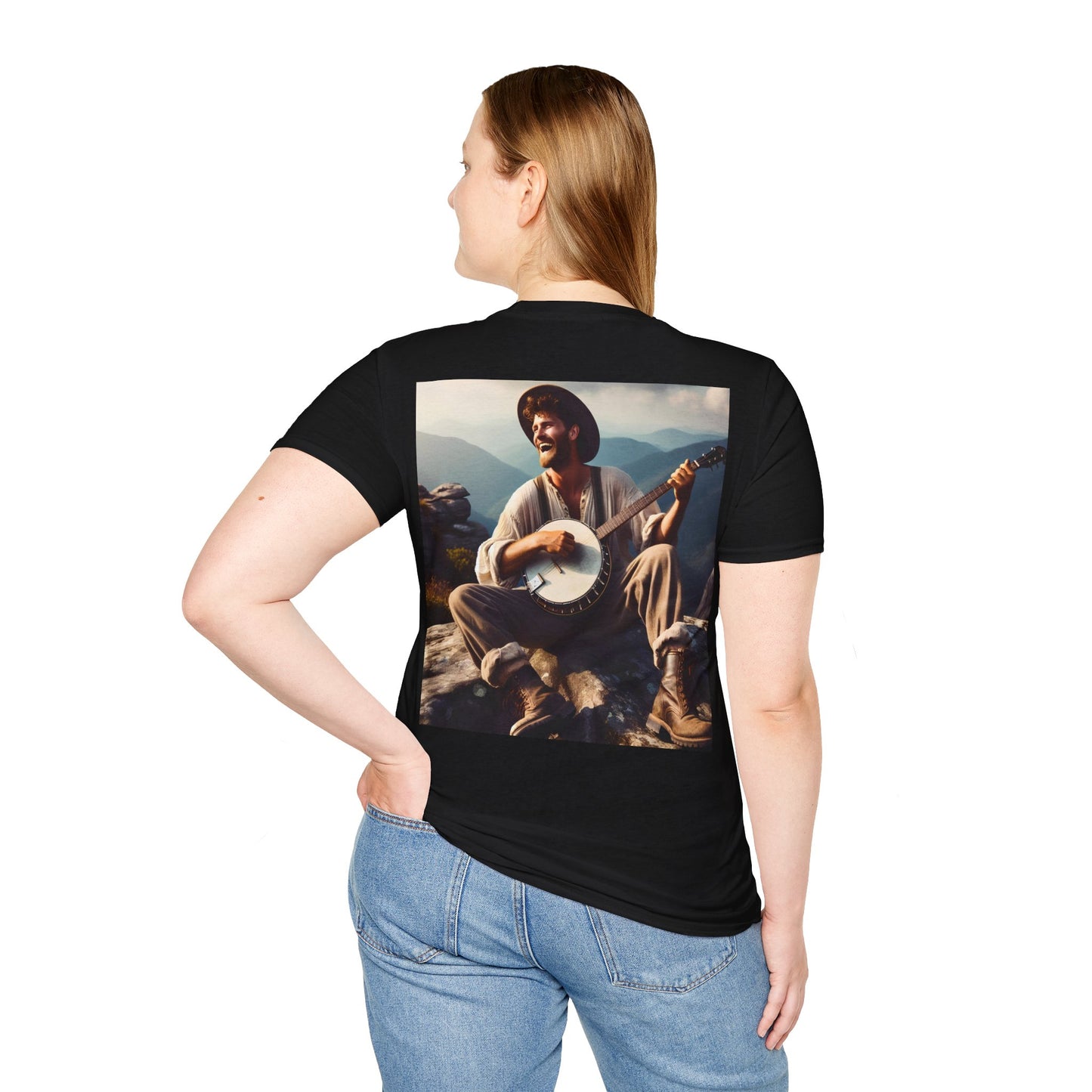 Appalachian banjo Unisex Softstyle T-Shirt