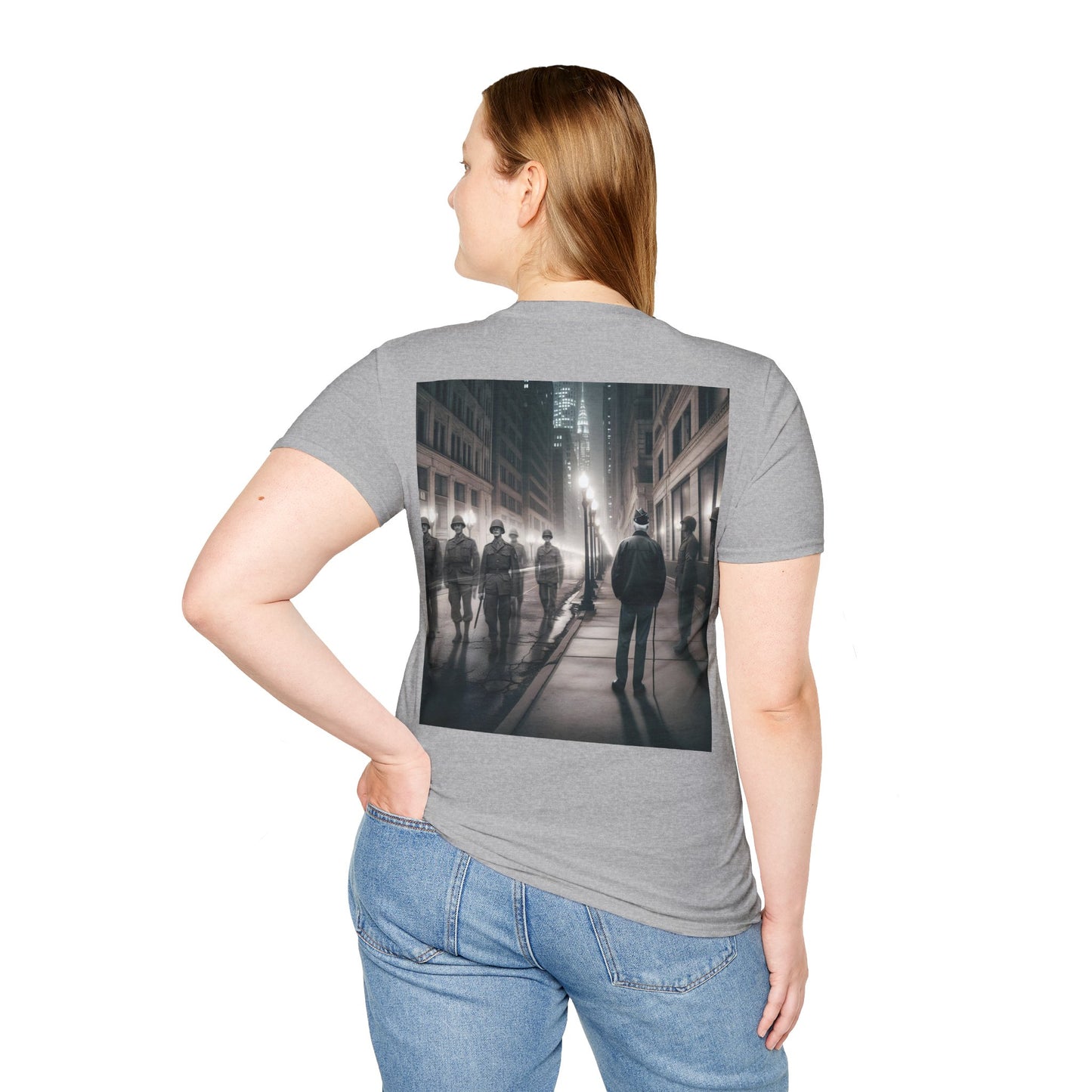 Ghost of a veteran Unisex Softstyle T-Shirt