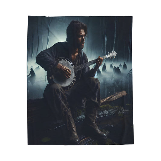 banjo bayou Velveteen Plush Blanket