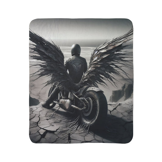 metal rider Fleece Sherpa Blanket